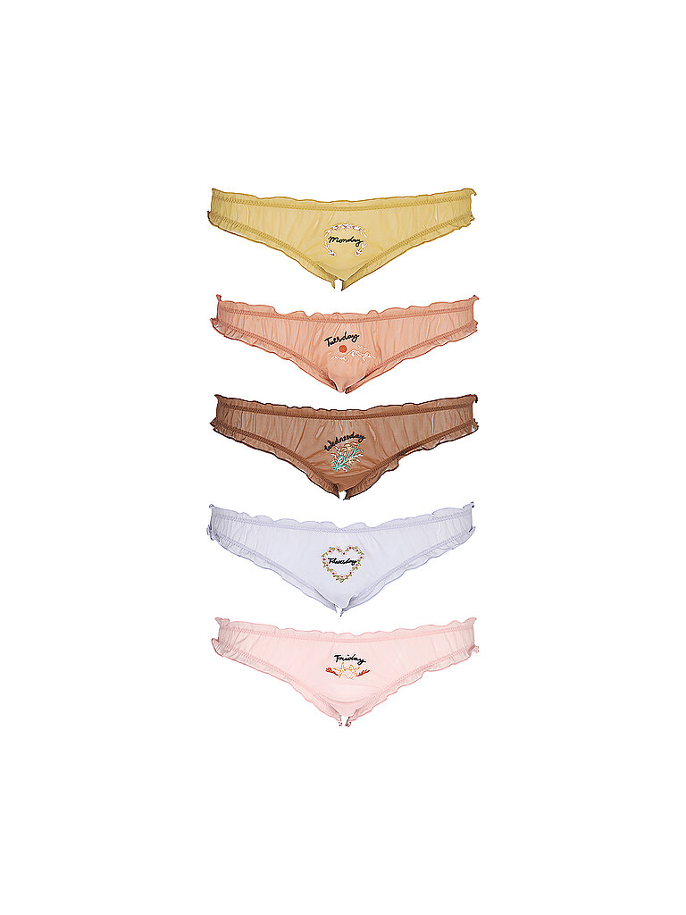 LOVE STORIES Slip Lola Weekday 5er Pkg  multi colour bunt | S